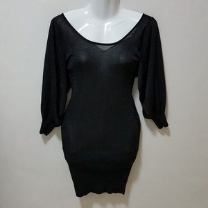 Bebe Black sparkle party dress
